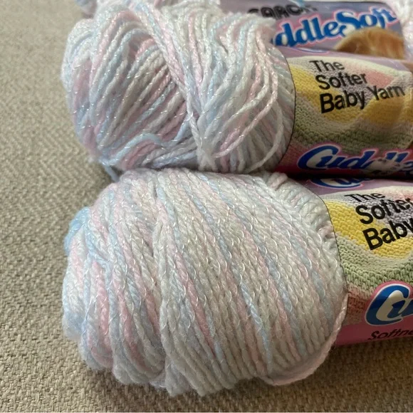 CARON•CuddleSoft Baby Yarn• bundle of 6 Vintage - Picture 2 of 6